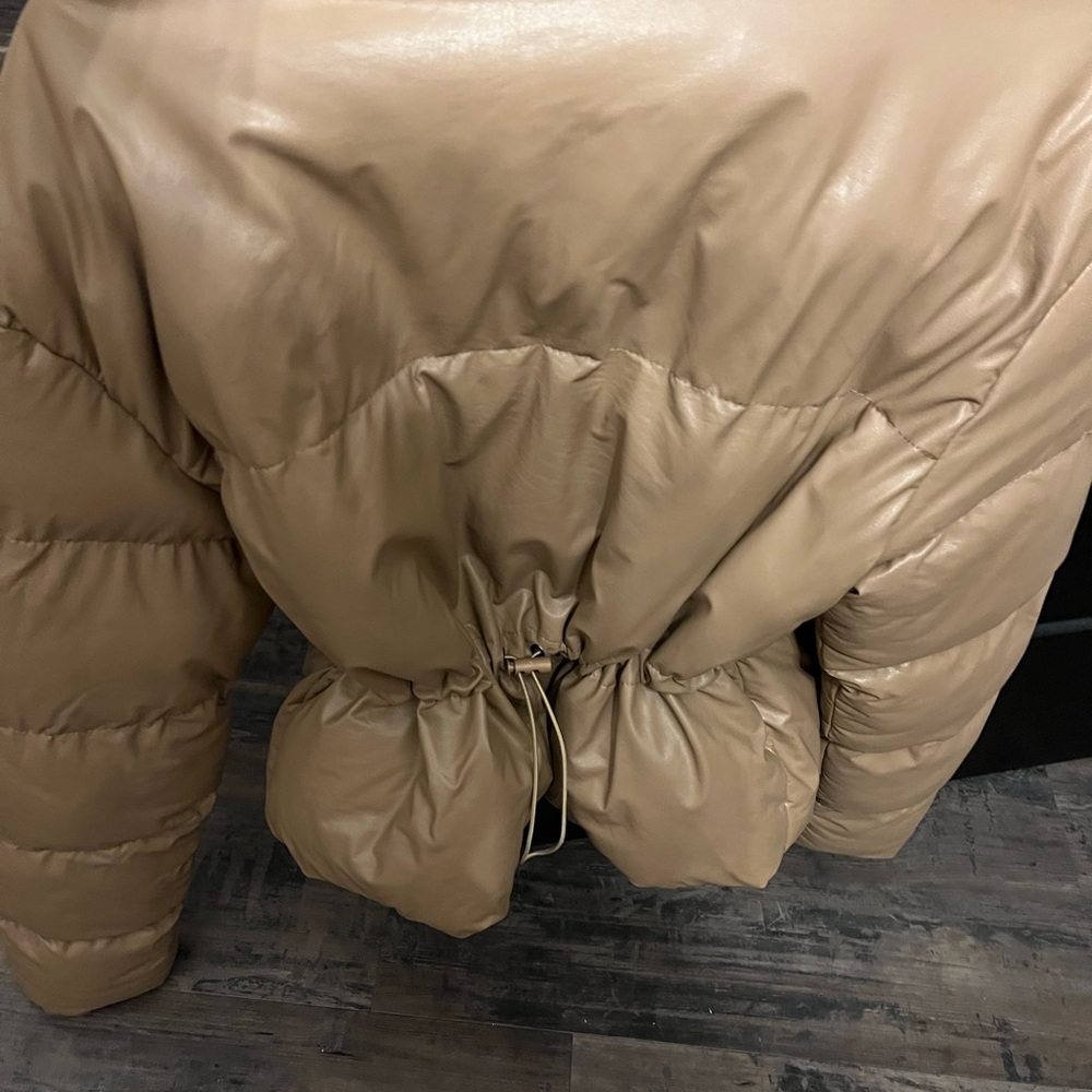 Double Zero Leather Puffer Jacket Size Medium - image 2